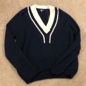 Blue & white sweater